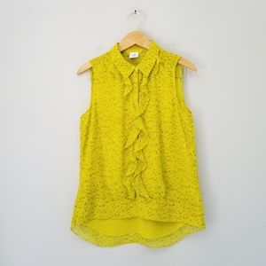 Cabi Reign Sleeveless Ruffle Blouse